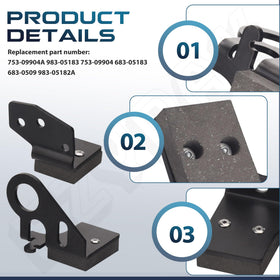 EZYPak Deck Brake Arm Kit packaging highlights included components and model compatibility.