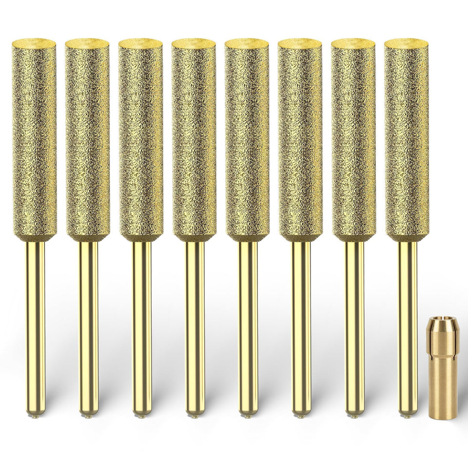 EzzDoo titanium-coated chainsaw sharpener bit 7-32 inch for fast edge restoration.