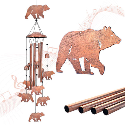 EZTZEN bear wind chimes outdoors create a charming focal point with relaxing melodies.