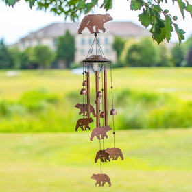 EZTZEN bear wind chimes porch display enhances home decor with soft chime notes.