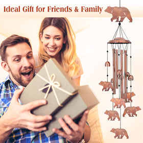 EZTZEN bear wind chimes terrace decor brings nature-inspired charm to patios.