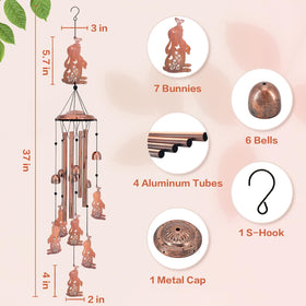 EZTZEN wind chime with aluminum tubes delivering crisp tones.