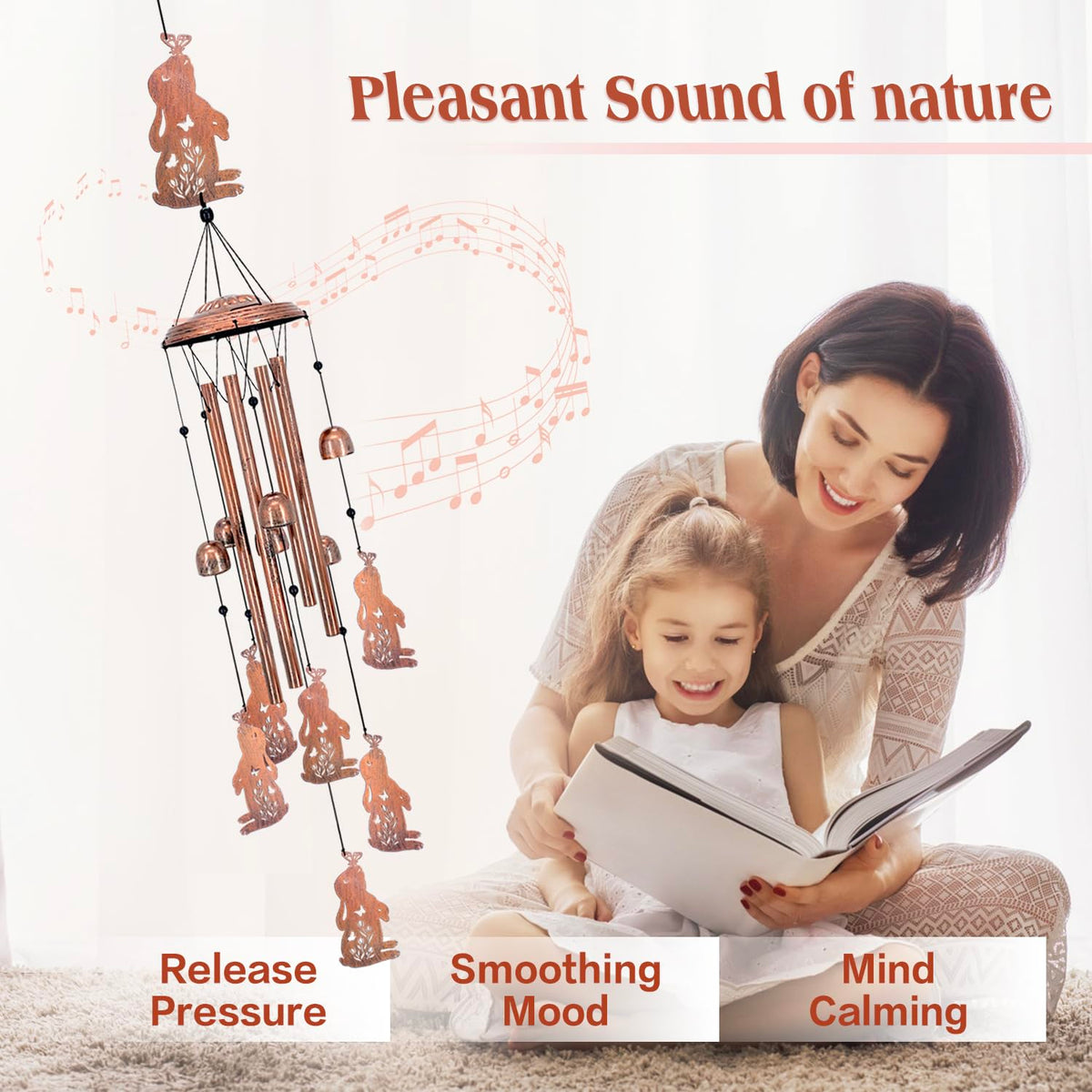 EZTZEN wind chime S-shaped hook allows easy outdoor hanging.