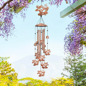 EZTZEN frog wind chime length 37 inches provides visible impact when hung in trees or doorways.