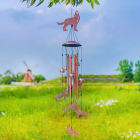EZTZEN Wolf wind chimes in garden invite relaxing, nature-inspired sounds.