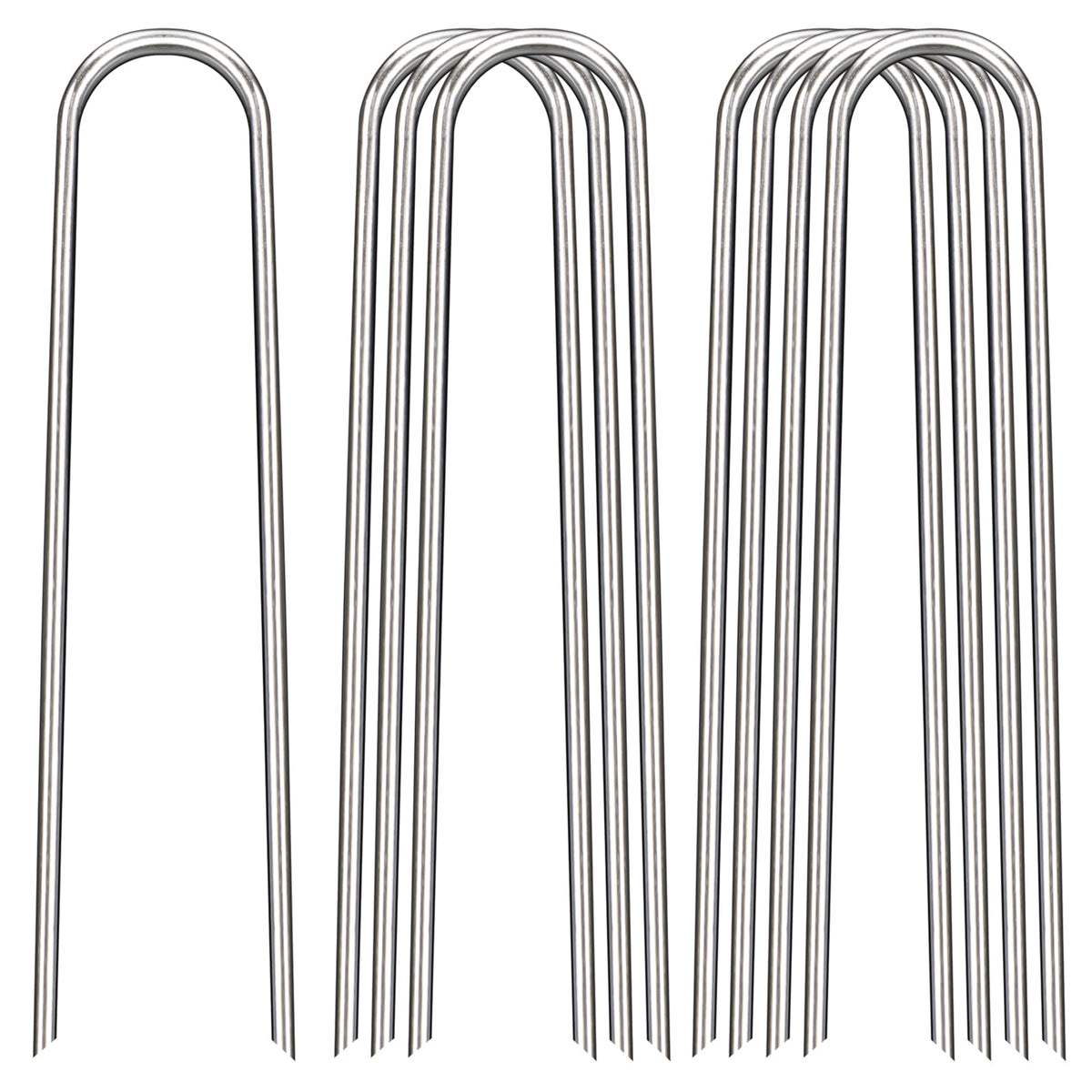 FAAYUCK 8-inch landscape stake anchors ground fabric for durability.