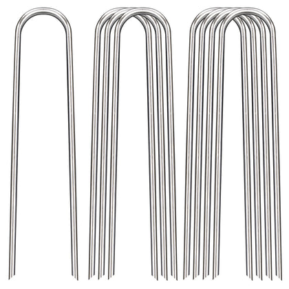 FAAYUCK 8-inch landscape stake anchors ground fabric for durability.