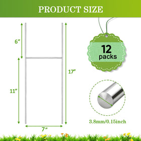 FAAYUCK galvanized steel 9-gauge stake resists rust for outdoor use.