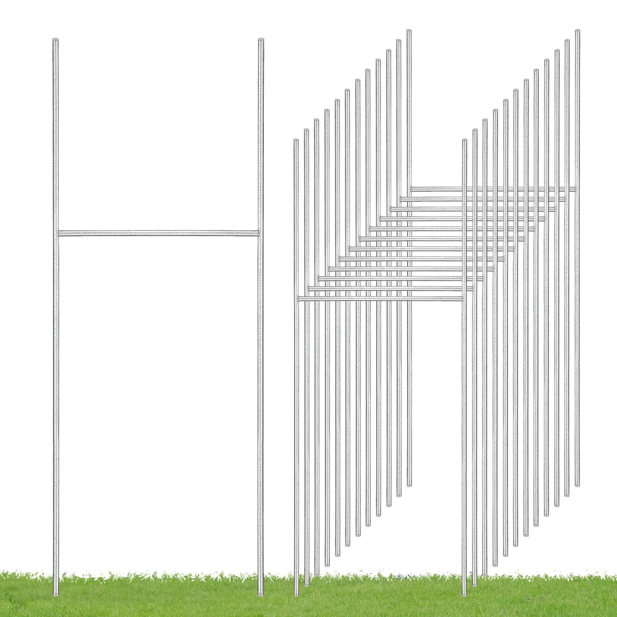 FAAYUCK H-frame yard sign stake provides sturdy in-ground support.