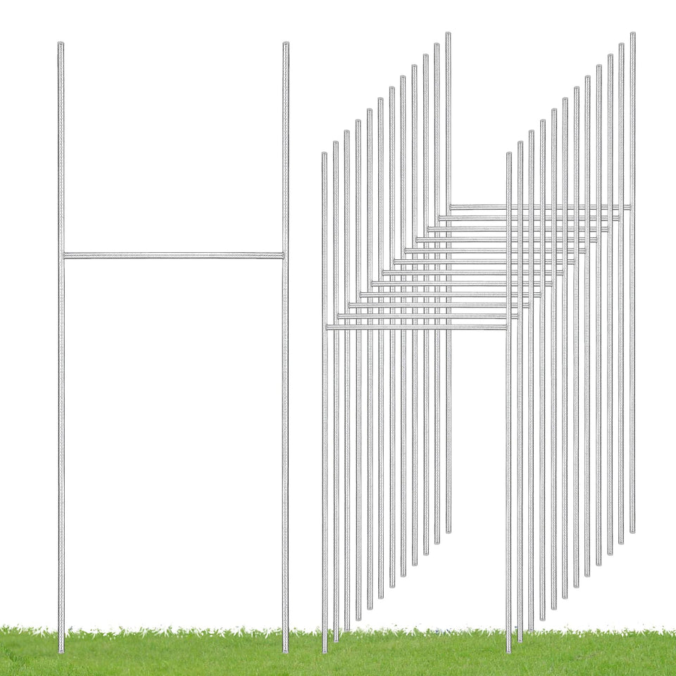 FAAYUCK H-frame yard sign stake provides sturdy in-ground support.