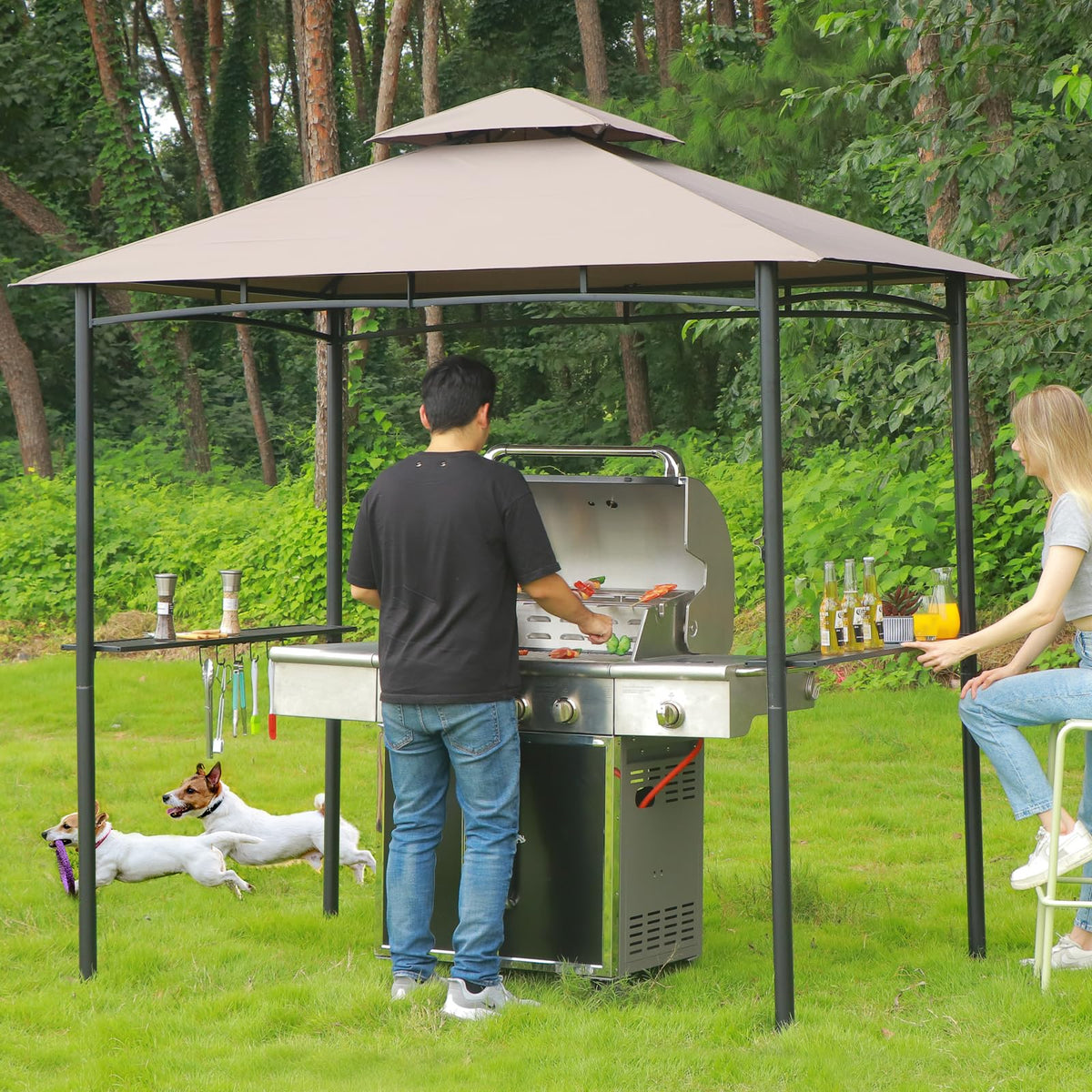 FAB BASED grill gazebo bottle opener on pole for ready beverages