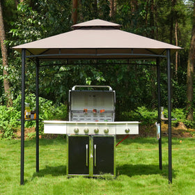 FAB BASED 5x8 grill gazebo LED lights for nighttime grilling