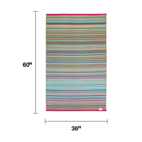 Fab Habitat Cancun Candy rug, waterproof and stain resistant for decks and balconies.