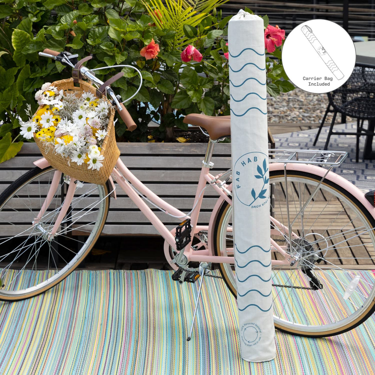 Fab Habitat Cancun easy-clean hose-ready outdoor rug