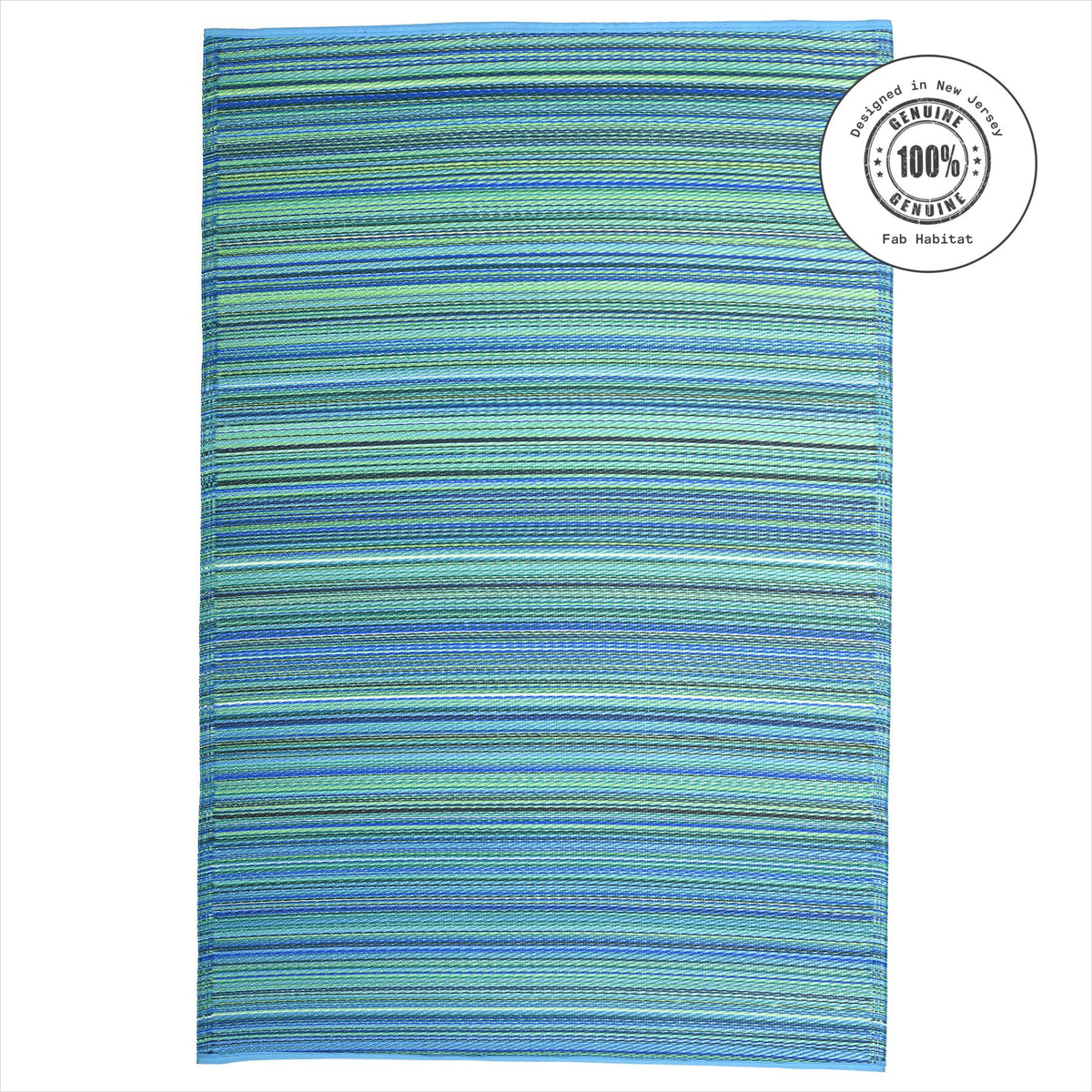 Fab Habitat Cancun reversible design rug showing two looks in one