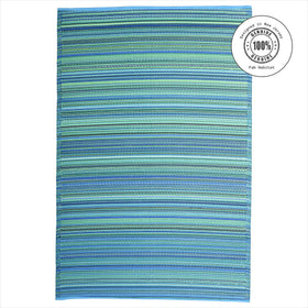 Fab Habitat Cancun reversible design rug showing two looks in one