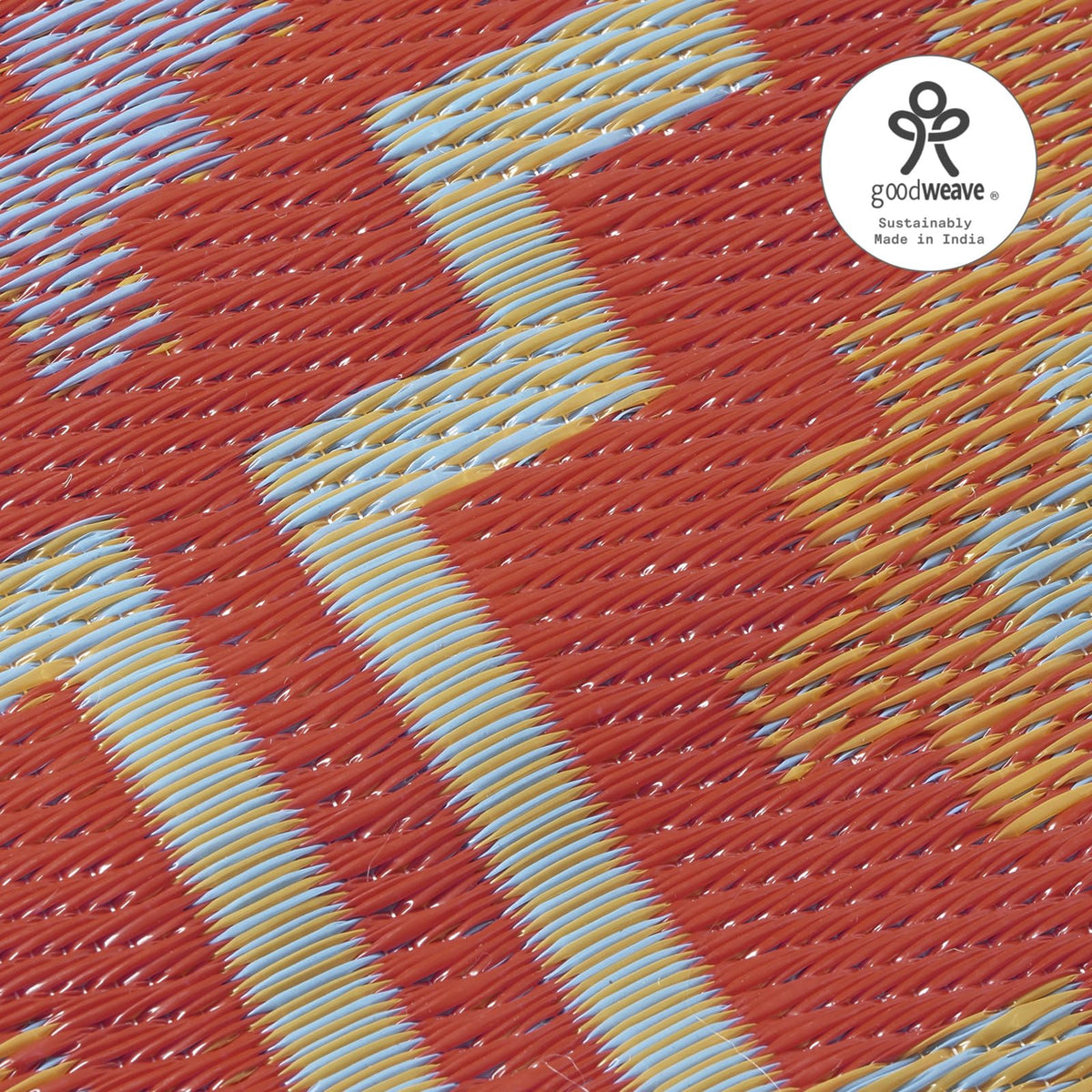 Fab Habitat GoodWeave-certified outdoor rug emphasizing ethical manufacturing