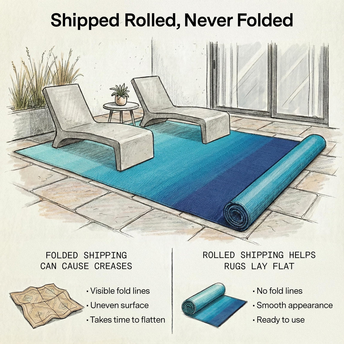 Fab Habitat reversible ombré pattern offers two looks.