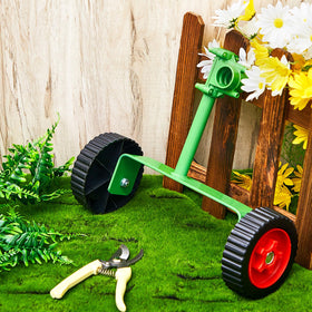 Fabbay wheel installed on a trimmer, height adjustable for comfort.