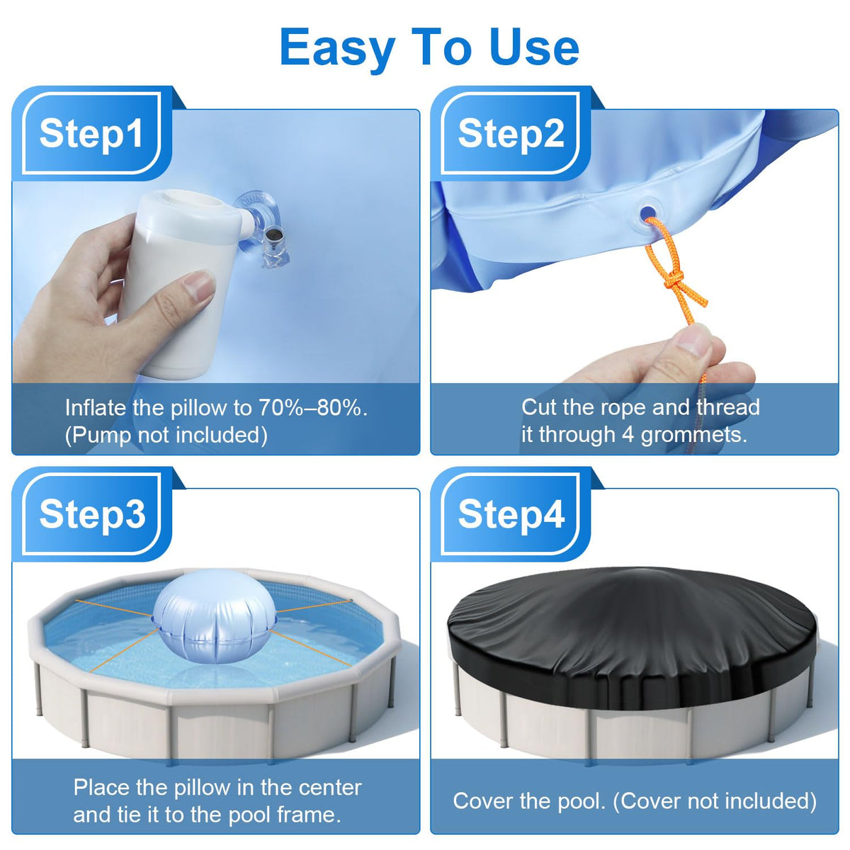 Fabflame easy inflate and deflate design simplifies seasonal setup and storage
