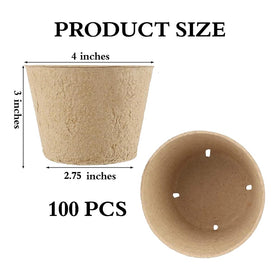 Fabiacci peat pots with drainage holes support balanced moisture for seedlings.