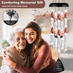 Fabuday memorial wind chimes gift box presentation ready for bereavement