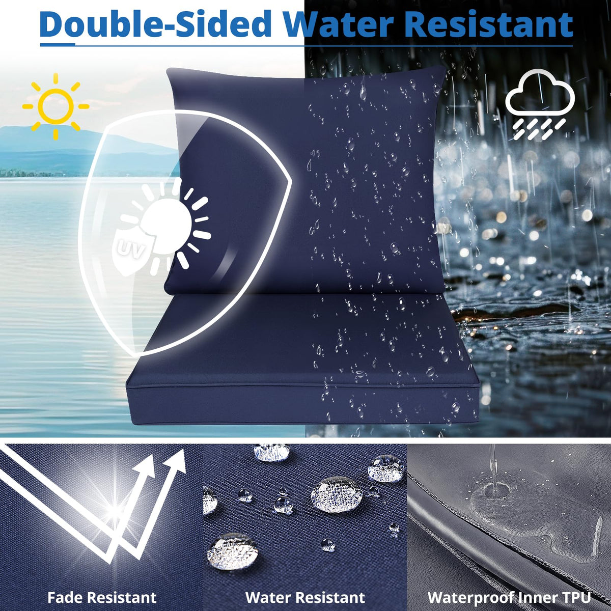 Fabuday hidden zippers help with easy cover removal and maintenance.