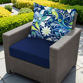 Fabuday outdoor chair cushions seat 22x22 green floral provide plush support for lounging.
