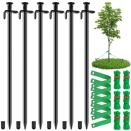 Fabulas tree stakes kit steel stakes 11.8 inch support upright young trees.