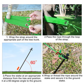 Fabulas tree straps provide 15.8 inch wide support to prevent bark damage.