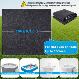 FACAINCXS water-absorbent hot tub pad keeps surfaces dry and clean.