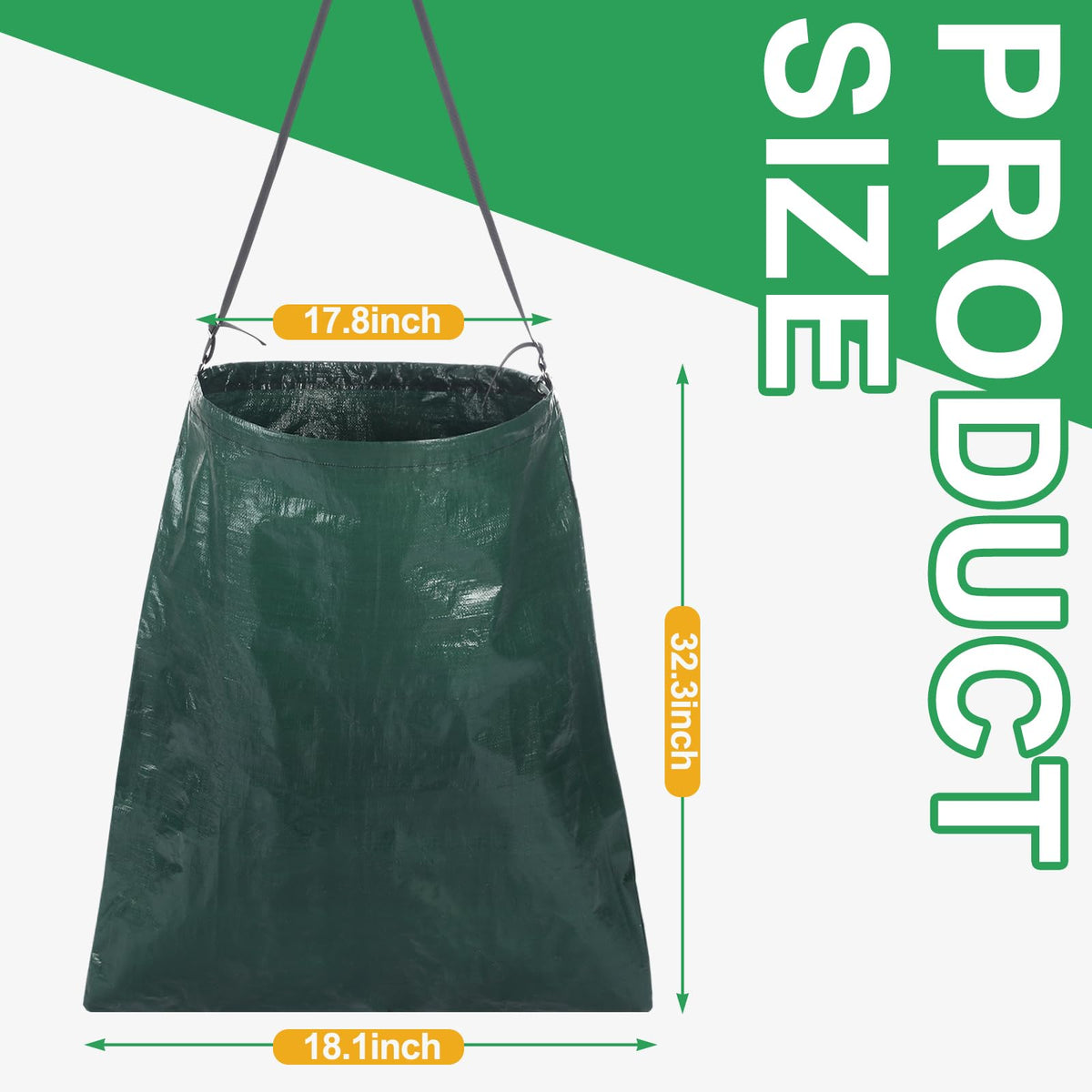 Faccito garden waste bag folded for compact storage