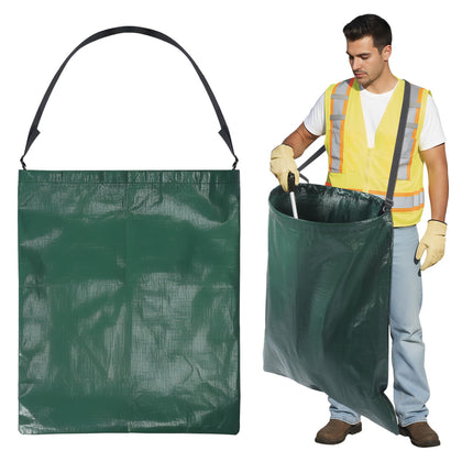 Faccito litter bag with shoulder strap shown for outdoor cleanup