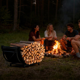 Facka curved firewood rack assembling quickly without tools