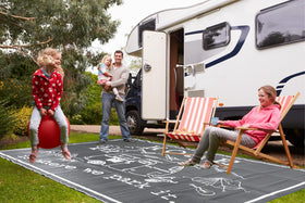 FACOYANS storage bag included with rug for quick packing and travel.
