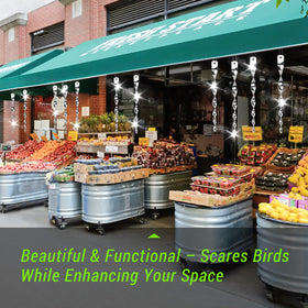 Factee farm garden bird-repel rods reduce landing nearby without noise or chemicals