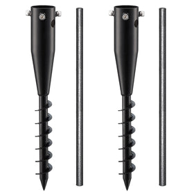 FactionGarden beach umbrella sand anchor 2-pack keeps umbrellas stable in windy sand.