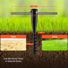FactionGarden easy twist installation makes anchoring quick and simple.