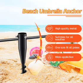 FactionGarden metal in-ground anchor provides durable base for outdoor setups.