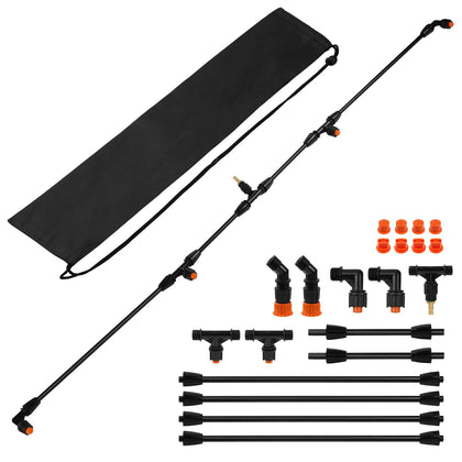 Faculx 4-nozzles poly sprayer boom wand extended for long-range field coverage
