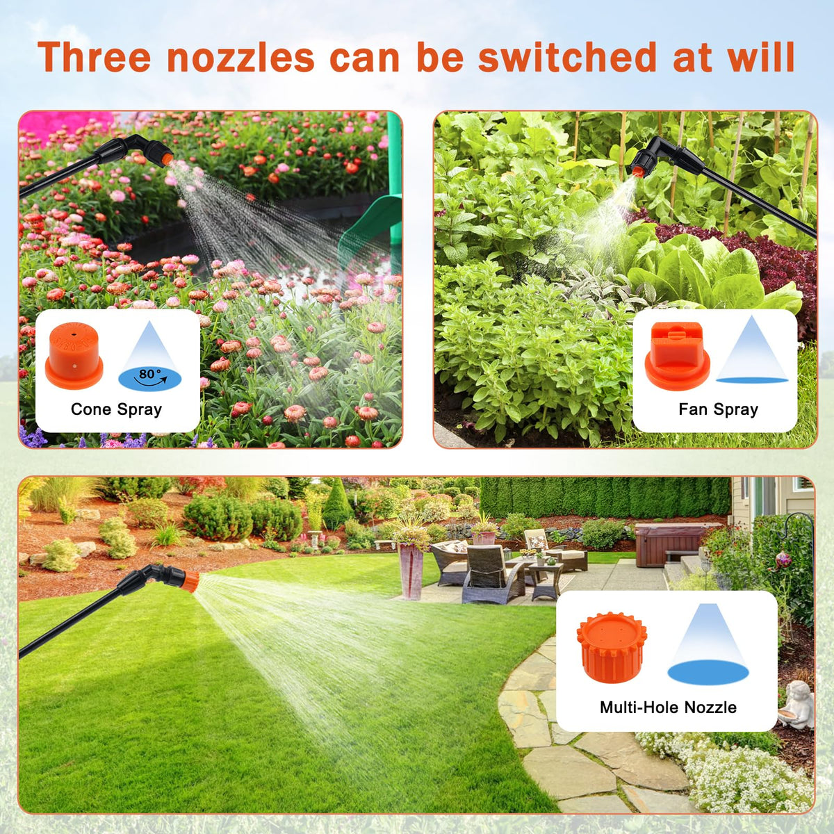Faculx extendable wand reaches large areas in fields and orchards