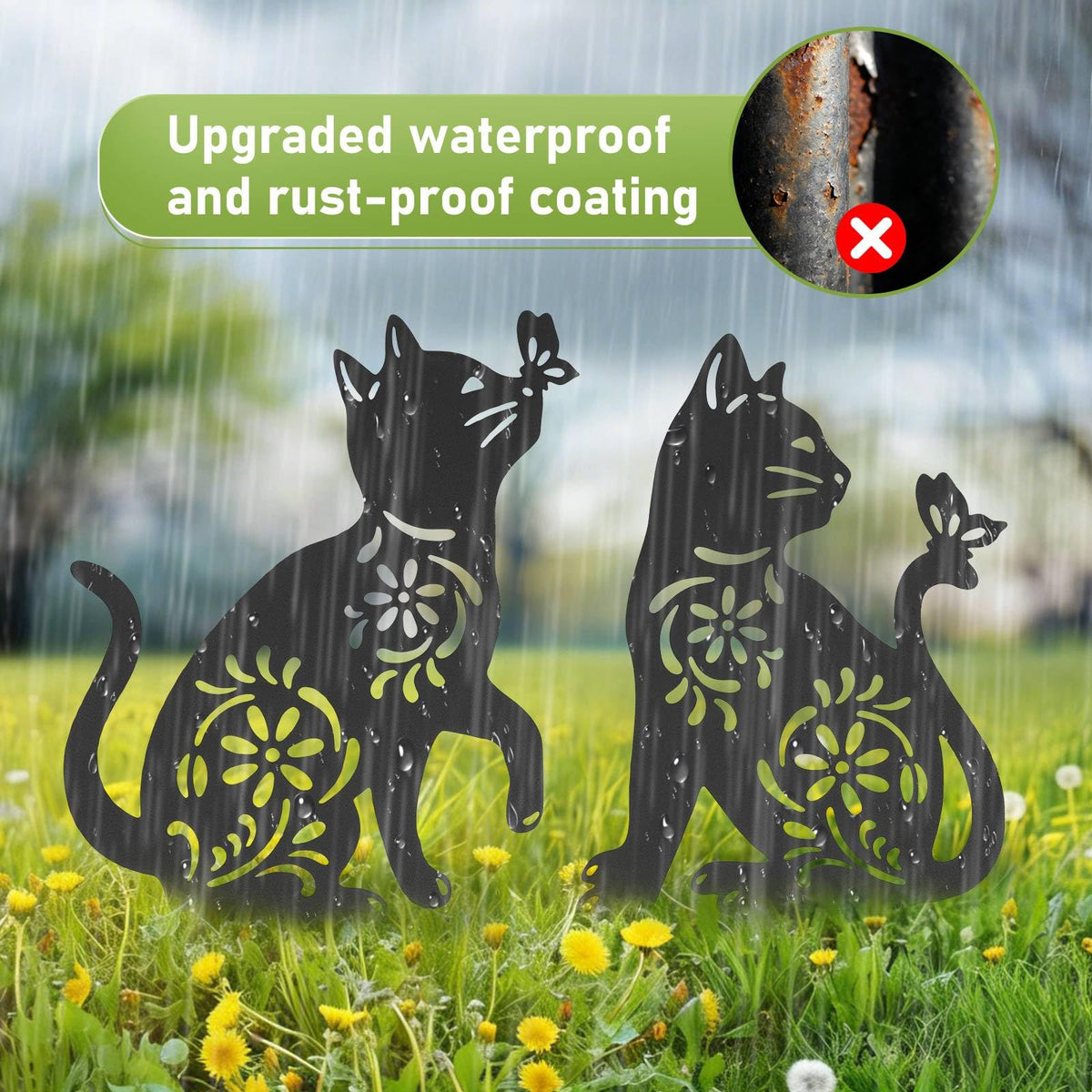 FACULX one-piece cat stake for stable placement