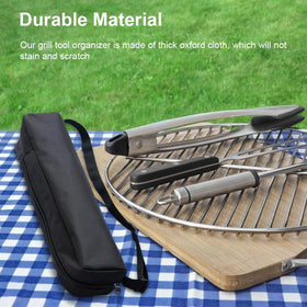 Faddare grill tool storage bag open compartment for organized tools