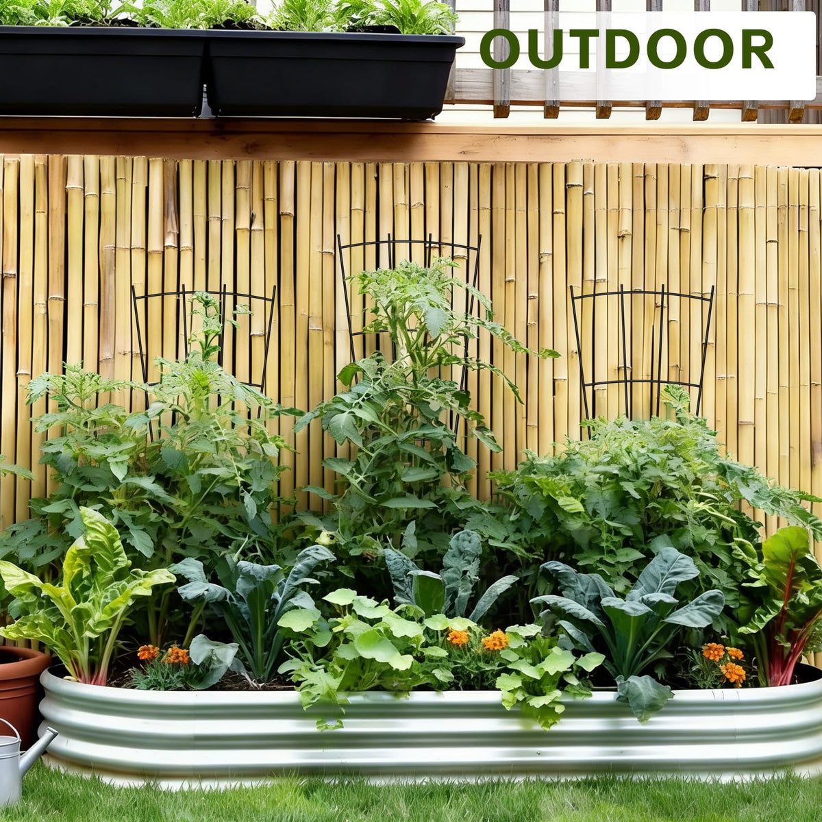 FAFTFTDY trellis includes plant ties to secure stems during growth.