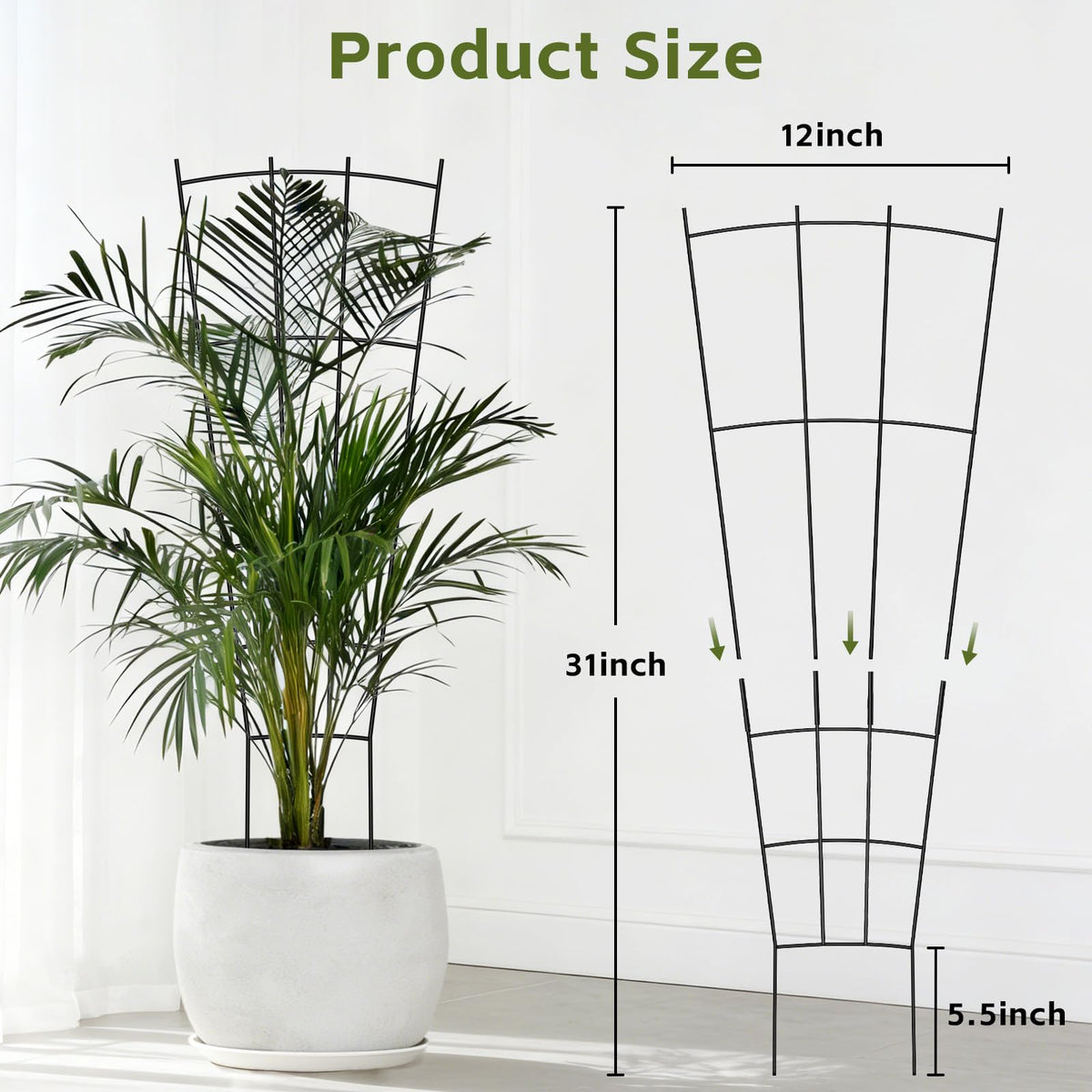 FAFTFTDY trellis splicing design lets you extend the height to 31 inches.