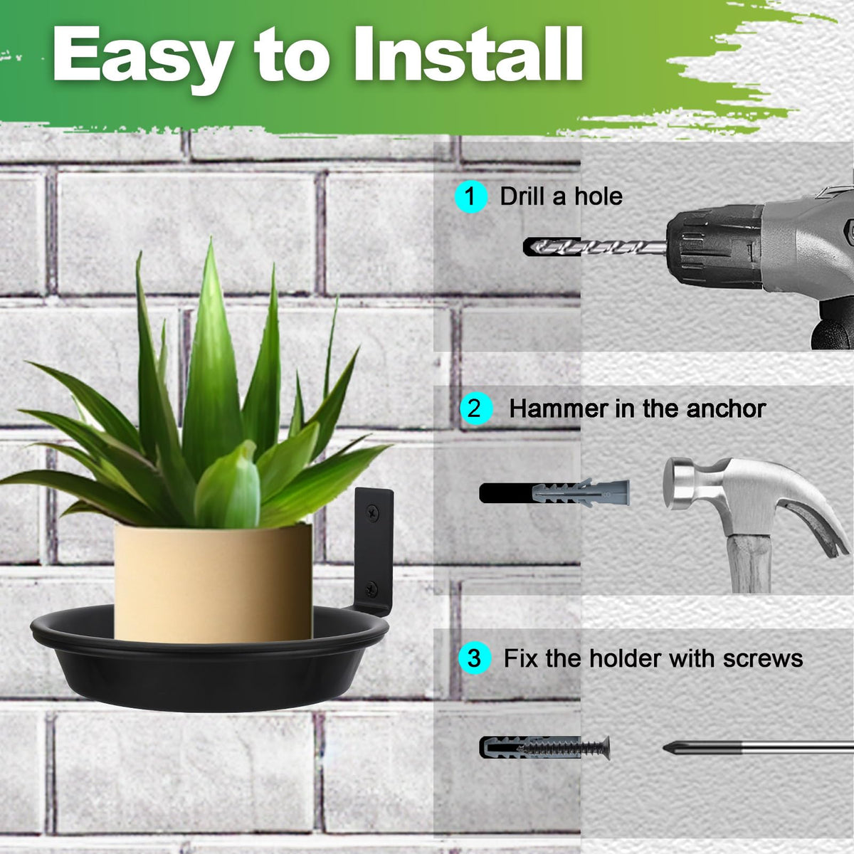 FAHAWEL yard-wall display combining plant holders for garden decor