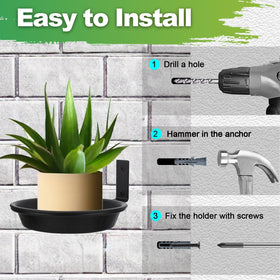 FAHAWEL yard-wall display combining plant holders for garden decor