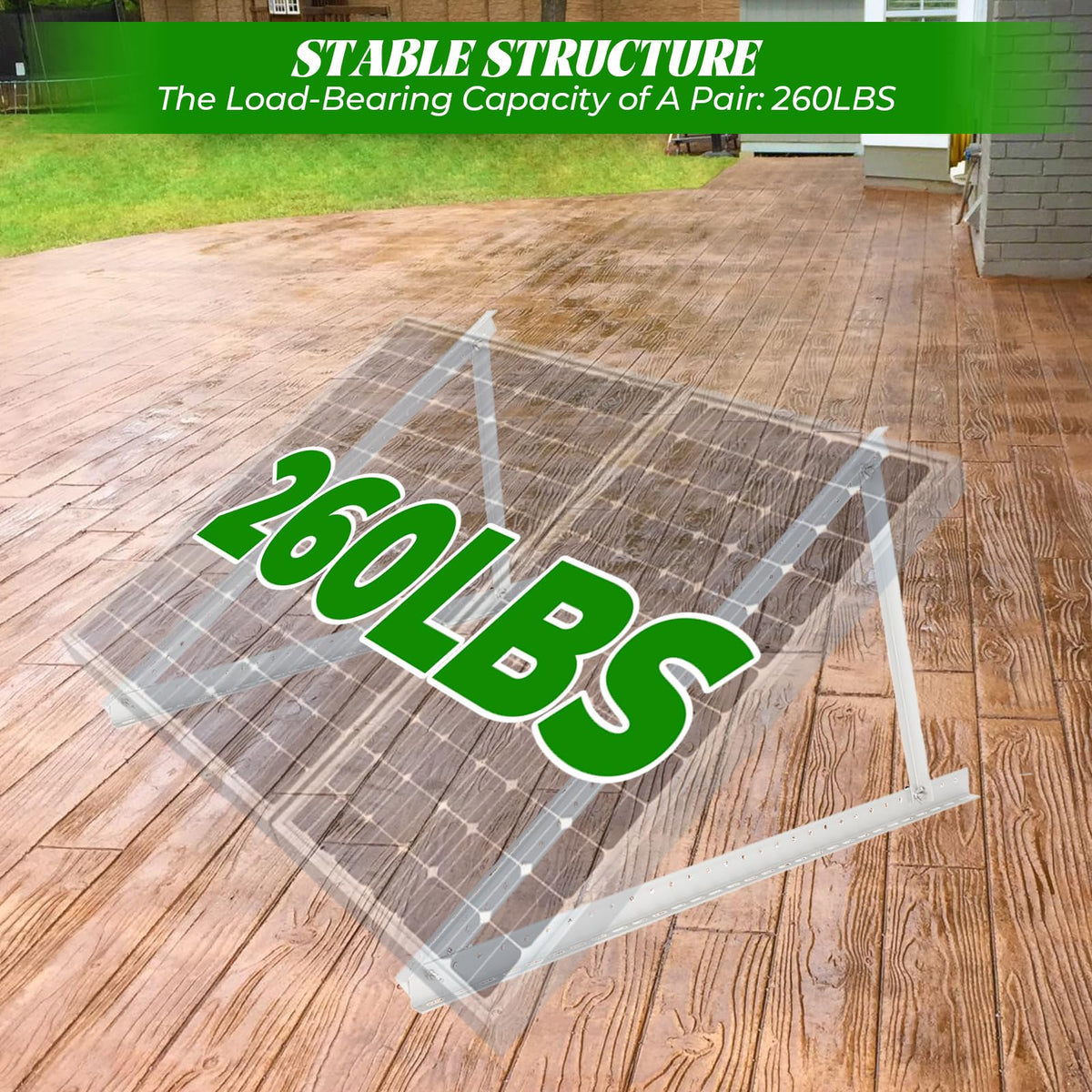 FAHKNS 0-90° adjustable rails optimize sun exposure throughout the day.