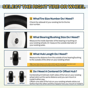 FAHKNS 11x4-5 tire and adapter kit supporting multiple mower models