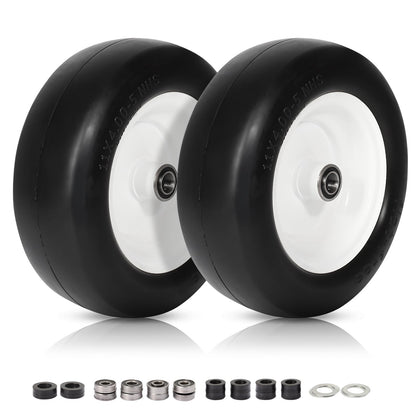 FAHKNS 11x4-5 solid lawn mower front assembly for smooth, puncture-free mowing